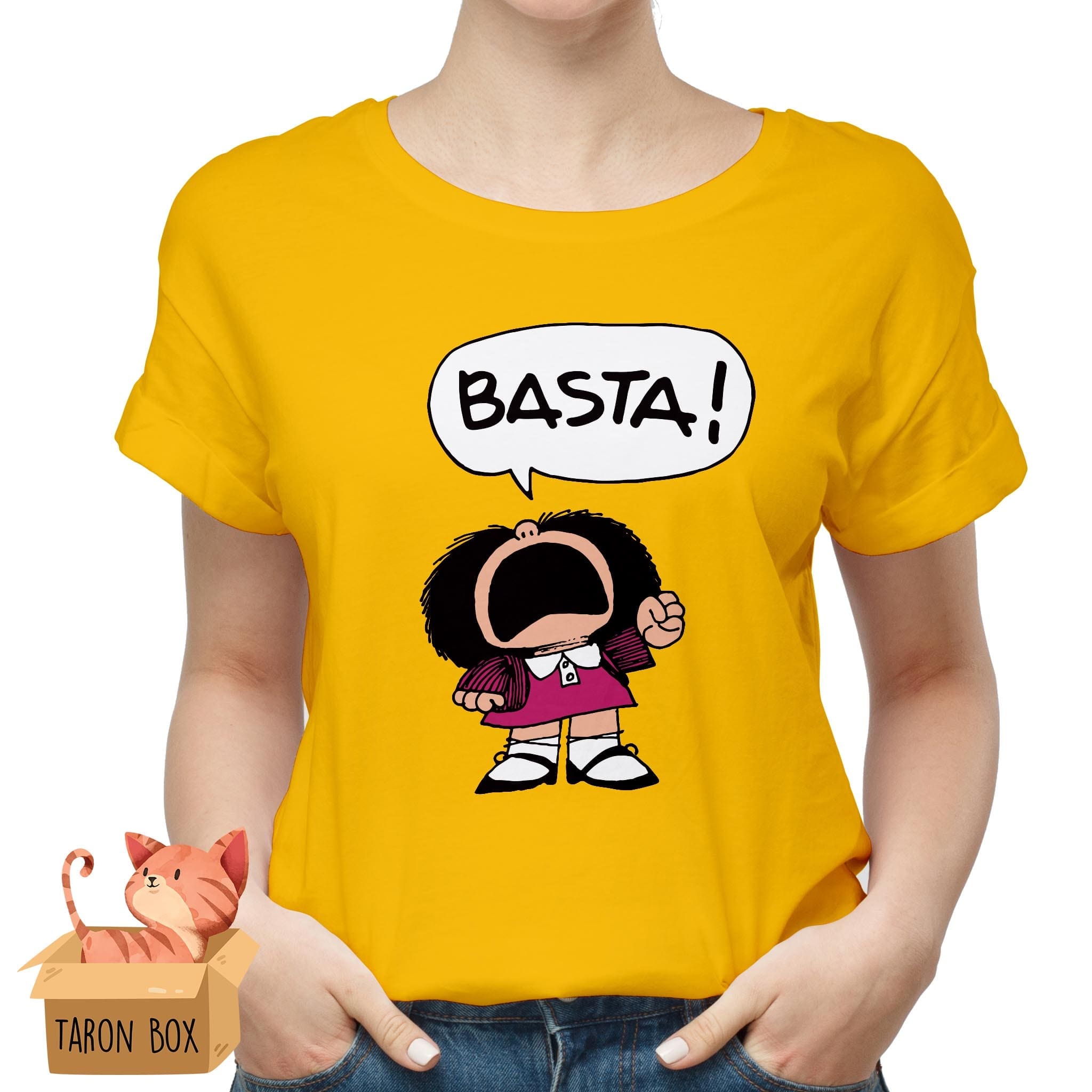 Camiseta de Mafalda Basta color Amarillo