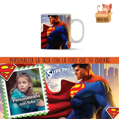 Taza infantil personalizada Superman