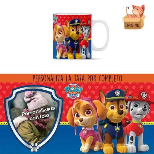 Taza infantil personalizada patrulla canina