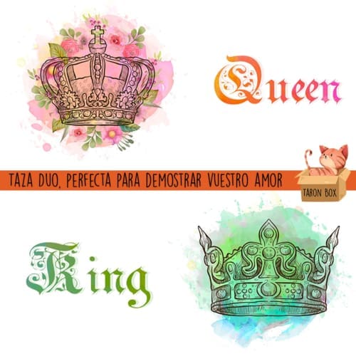 Taza duo Queen and King