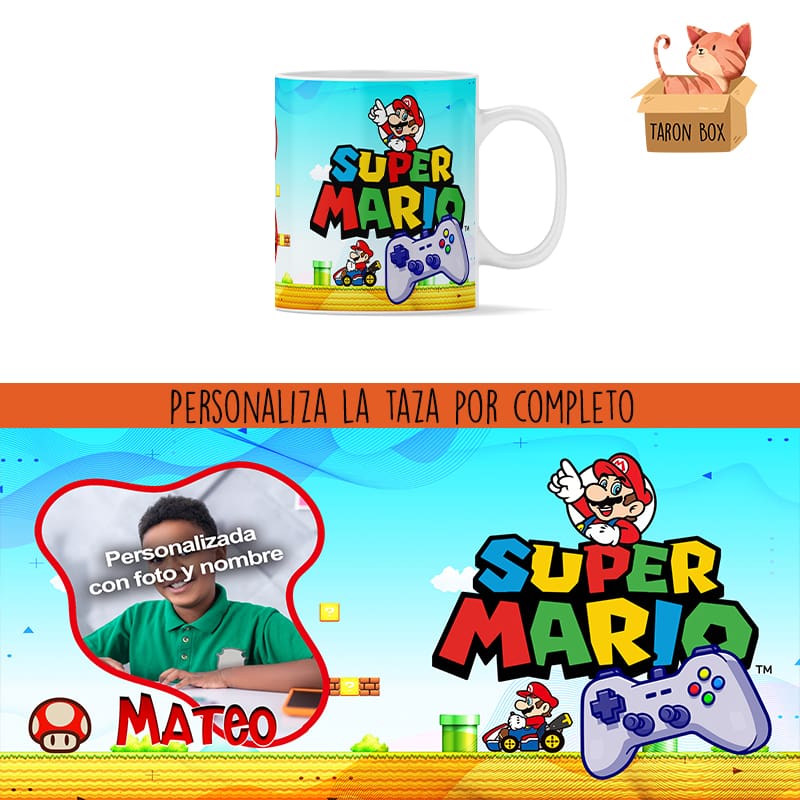 Taza infantil personalizada Super Mario Bros