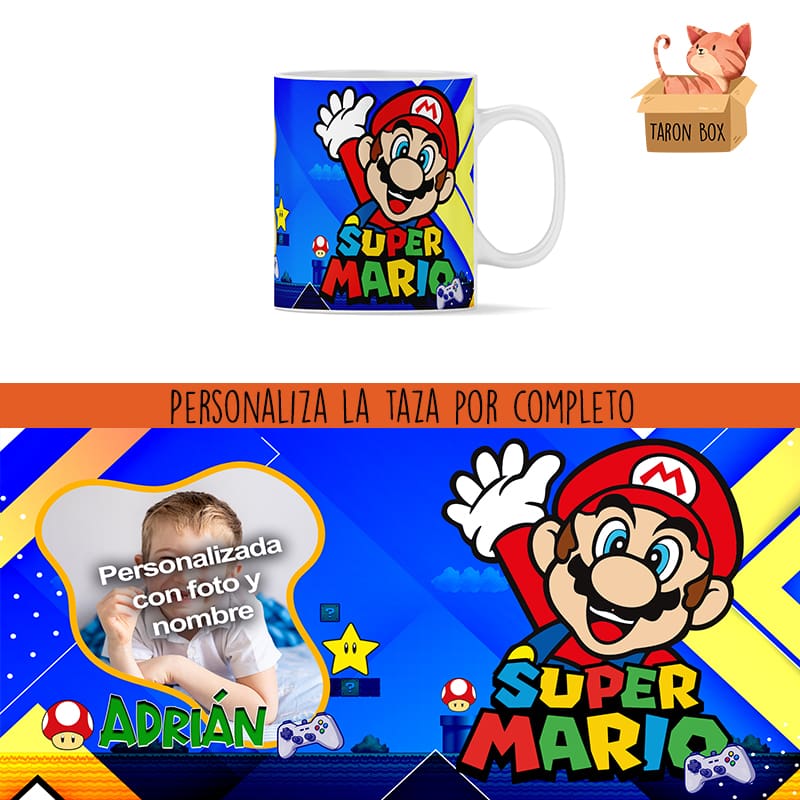 Taza infantil personalizada Super Mario