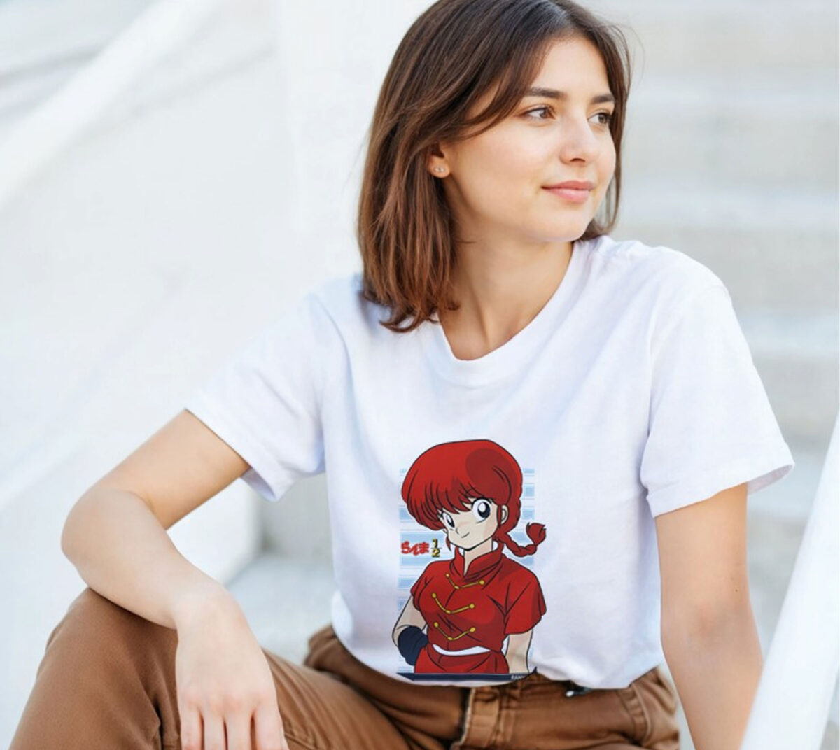Camiseta Ranma mujer color blanco