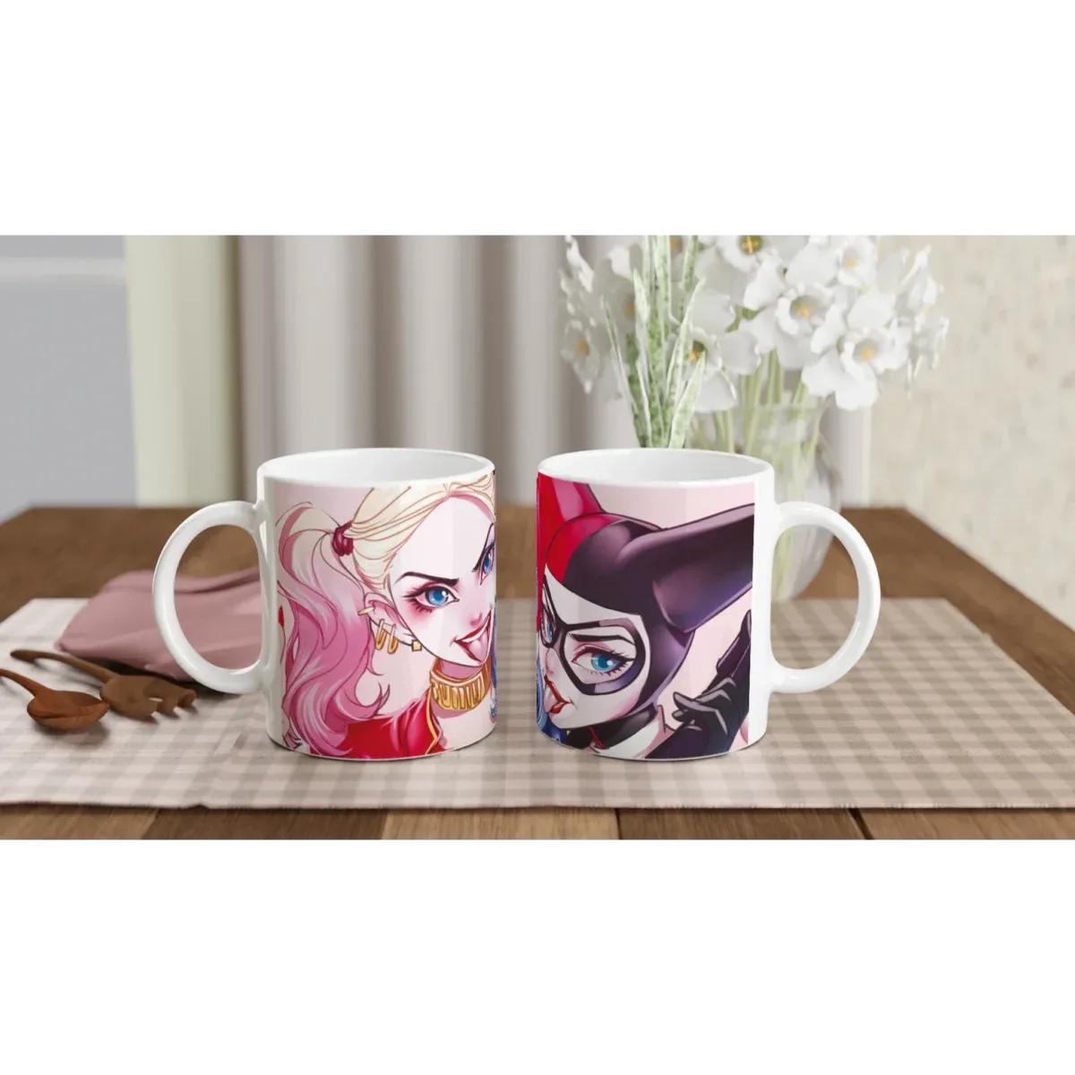 Taza Harley Quinn y Arlequín