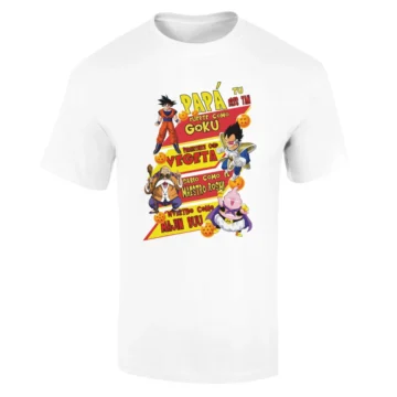 Camiseta papá tan fuerte como Goku
