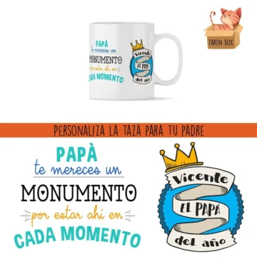 Taza personalizada Papá te mereces un monumento