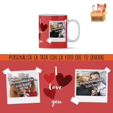 Taza personalizada con foto I love you