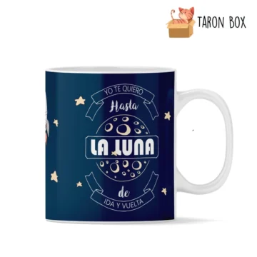 Taza yo te quiero hasta la luna de ida y vuelta
