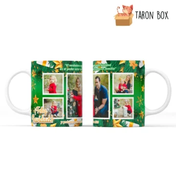 Taza de Navidad con 5 Fotos