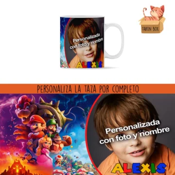 Taza infantil personalizada Super Mario La película